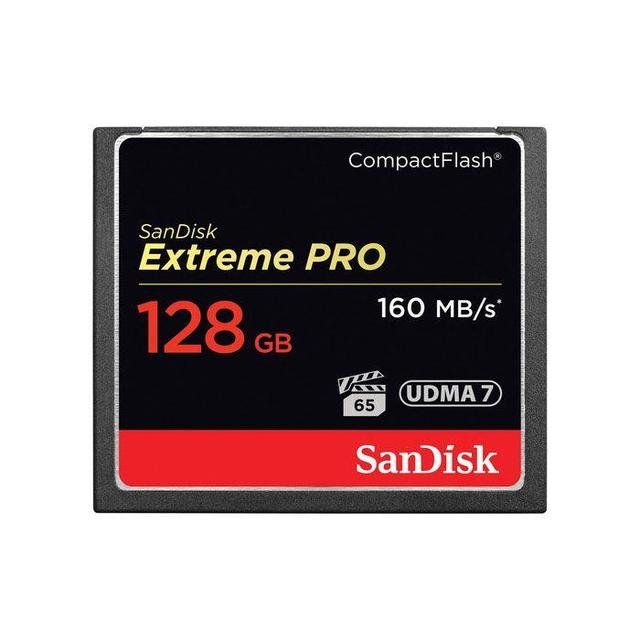 بطاقة ذاكرة 128 جيجا بايت سرعة قراءة 160 ميجا بايت في الثانية سان ديسك SanDisk 128GB Extreme Pro CompactFlash Memory Card - SW1hZ2U6MTk0NzM3MA==