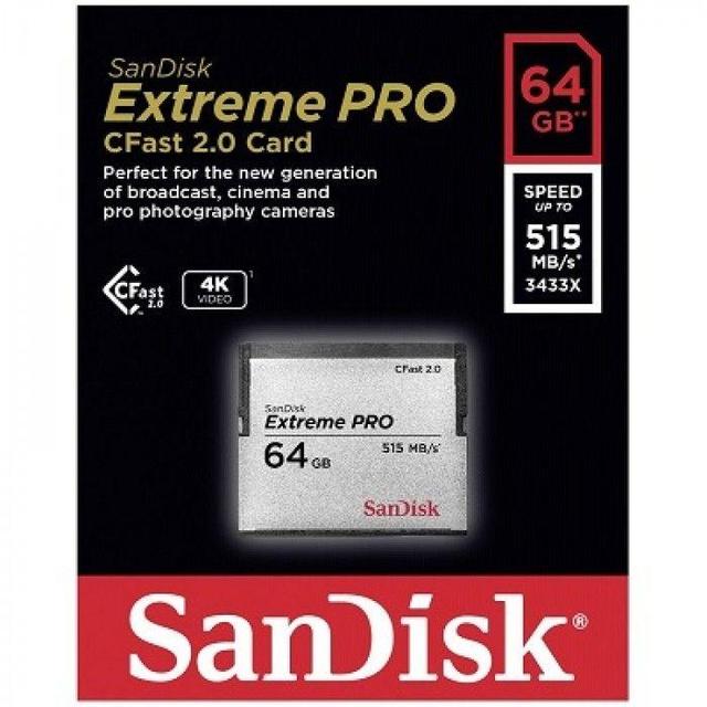 بطاقة ذاكرة 64 جيجا بايت سي فاست سان ديسك SanDisk C-fast 2.0 Extreme Pro - SW1hZ2U6MTk0OTEzNw==