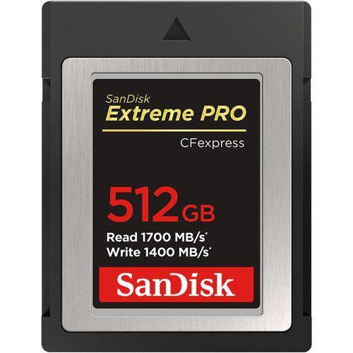 بطاقة ذاكرة 512 جيجا بايت سرعة قراءة 1700 ميجا بايت في الثانية سان ديسك SanDisk CFexpress Extreme PRO 512GB Card Type B