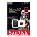 بطاقة ذاكرة 128 جيجا بايت مايكرو سرعة قراءة 200 ميجا بايت في الثانية سان ديسك SanDisk Extreme Pro microSD UHS I Card 128GB - SW1hZ2U6MTk1MzQ4MA==
