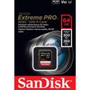 SanDisk SDXC Extreme PRO - 64GB, 300 MB/s, C10, UHS-II, U3 V90 - SW1hZ2U6MTk0OTQyNQ==