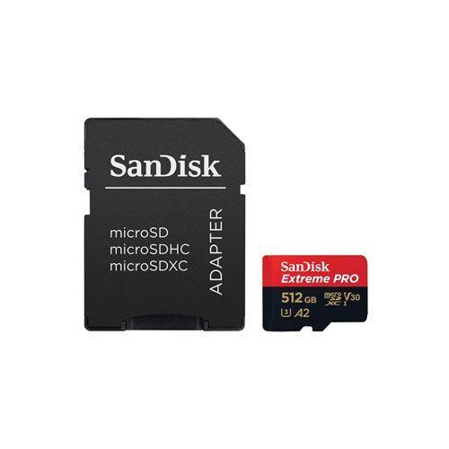 بطاقة ذاكرة 512 جيجا بايت مايكرو سرعة قراءة 200 ميجا بايت في الثانية سان ديسك SanDisk microSD Extreme Pro UHS I Card