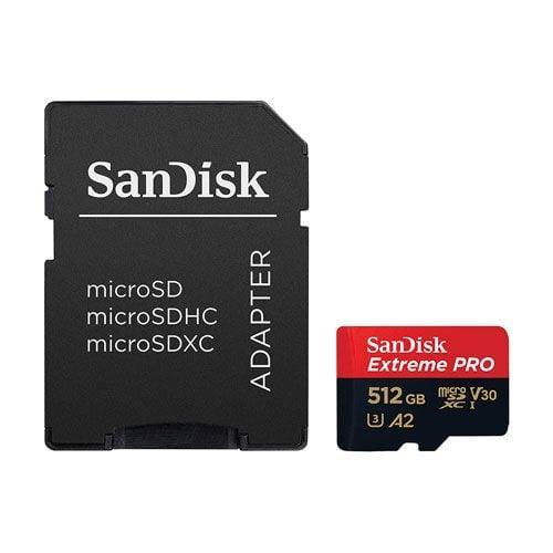 بطاقة ذاكرة 512 جيجا بايت مايكرو سرعة قراءة 170 ميجا بايت في الثانية سان ديسك SanDisk microSDXC Extreme Pro
