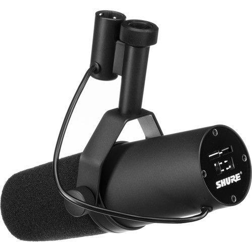 ميكروفون سلكي مع حاجب أمامي قابل للفصل شور Shure SM7B Dynamic Studio Vocal Microphone - SW1hZ2U6MTkzOTExMA==