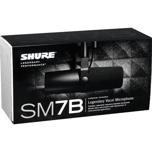 ميكروفون سلكي مع حاجب أمامي قابل للفصل شور Shure SM7B Dynamic Studio Vocal Microphone - SW1hZ2U6MTkzOTExNA==
