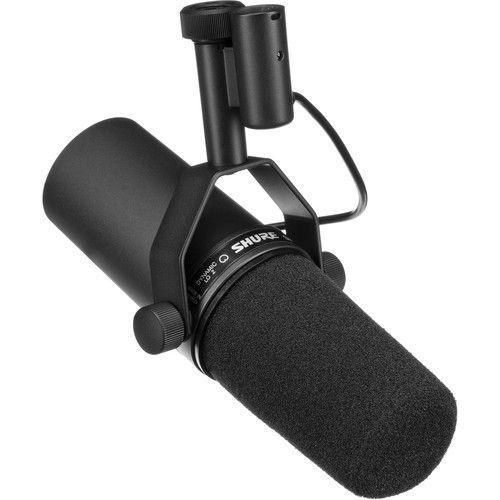 ميكروفون سلكي مع حاجب أمامي قابل للفصل شور Shure SM7B Dynamic Studio Vocal Microphone