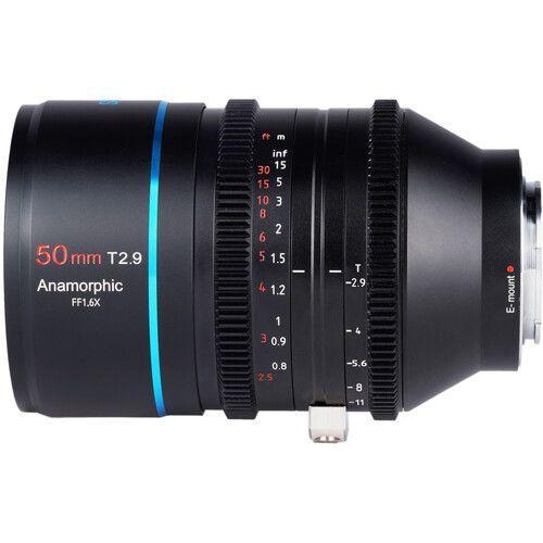 عدسة كاميرا 50 مم متوافقة مع Sony E سيروي Sirui 50mm T2.9 1.6x Full-Frame Anamorphic Lens Sony E