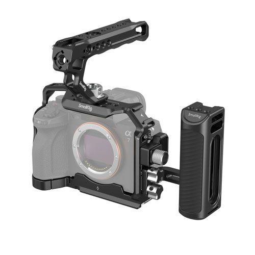 قفص كاميرا مع مشبك كابل HDMI ومقبض علوي وجانبي متوافق مع كاميرا سوني الفا 7 IV / 7S III سمول رينج SmallRig Advanced Kit for Sony Alpha 7 IV/Alpha 7S III