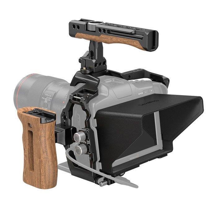 قفص كاميرا متوافق مع كاميرا BMPCC 6K PRO مع مقبض خشبي وغطاء شمس سمول رينج SmallRig Professional Accessory Kit for BMPCC 6K PRO