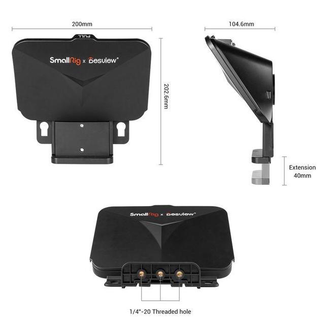 جهاز تلقين مع جهاز تحكم عن بعد متوافق مع الهاتف الذكي/الجهاز اللوحي/كاميرات DSLR سمول رينج SmallRig x Desview TP10 Portable Tablet/Smartphone/DSLR Teleprompter - SW1hZ2U6MTk0NzQ3OA==