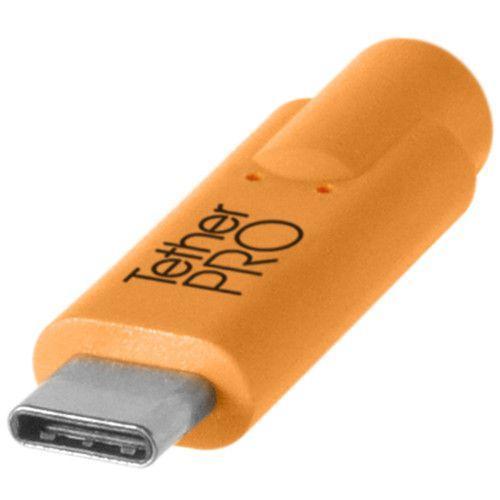 Tether Tools TetherPro USB Type-C Male to USB 3.0 Type-A Male Cable (15', Orange) - SW1hZ2U6MTk1MDk5Mg==