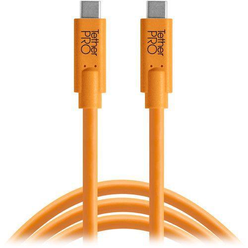 Tether Tools TetherPro USB Type-C Male to USB Type-C Male Cable (15', Orange)