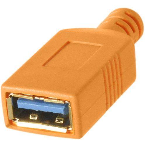 Tether Tools TetherPro USB Type-C to USB Type-A Extension Cable (15', Orange) - SW1hZ2U6MTk1MTIyNg==