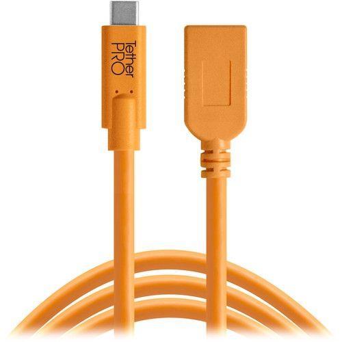 Tether Tools TetherPro USB Type-C to USB Type-A Extension Cable (15', Orange)