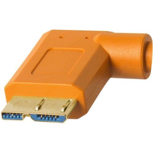 Tether Tools USB 3.0 Type-A Male to Micro-USB Right-Angle Male Cable (15', Orange) - SW1hZ2U6MTk1MDk5OQ==
