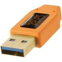 Tether Tools USB 3.0 Type-A Male to Micro-USB Right-Angle Male Cable (15', Orange) - SW1hZ2U6MTk1MTAwMw==