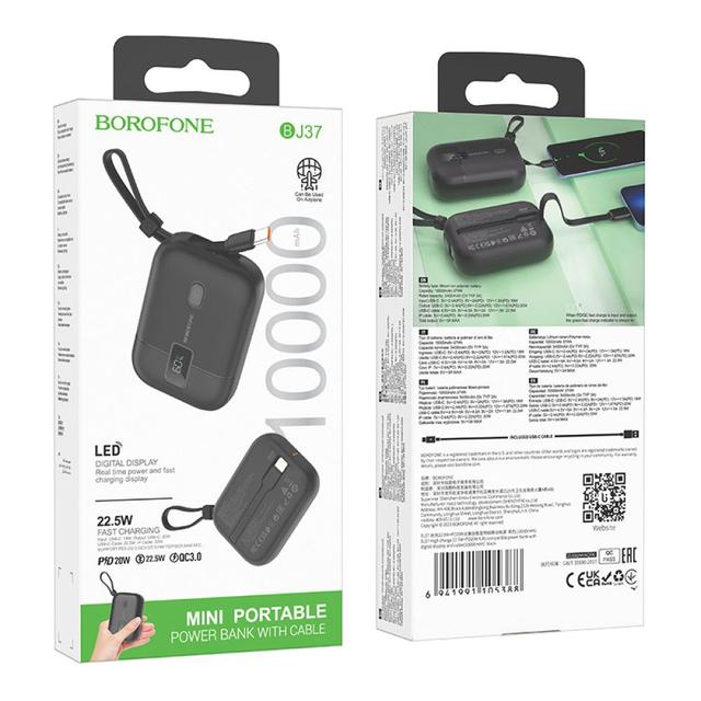 شاحن متنقل باوربانك بوروفون 10000 مللي أمبير Borofone-BJ37 Fast Mini Portable Power Bank - SW1hZ2U6MTkwNDk4Nw==