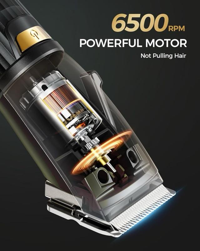 مجموعة حلاقة للرجال جلاكر 2 ماكينه حلاقه شعر راس واللحية مع رؤوس متعددة Glaker Professional Cordless Hair Clippers Kit