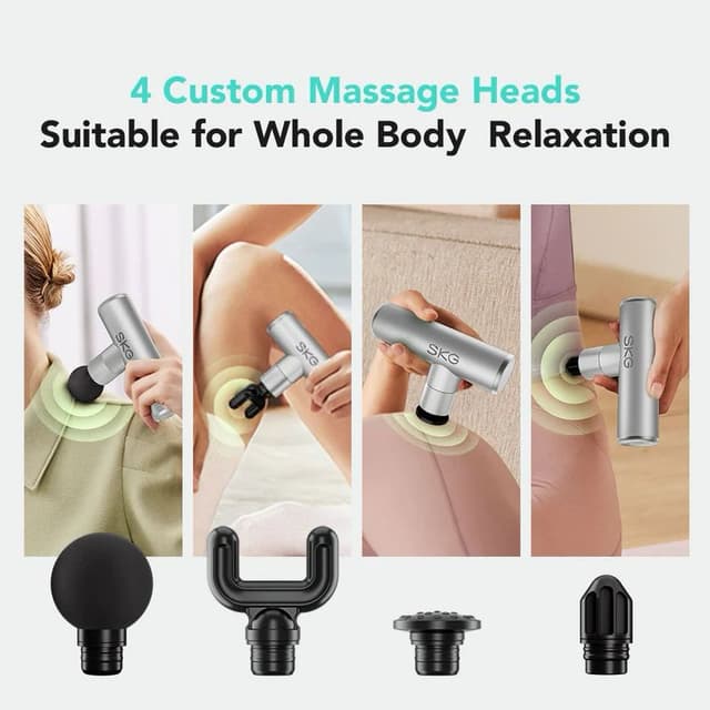 مسدس مساج محمول إس كيه جي مع 4 وضعيات تدليك SKG F3 Lite Massage Gun
