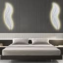 ديكور جدار غرف نوم اضاءة حائط على شكل ريشة Luxury Bedroom Feather Decorative Wall Lamp