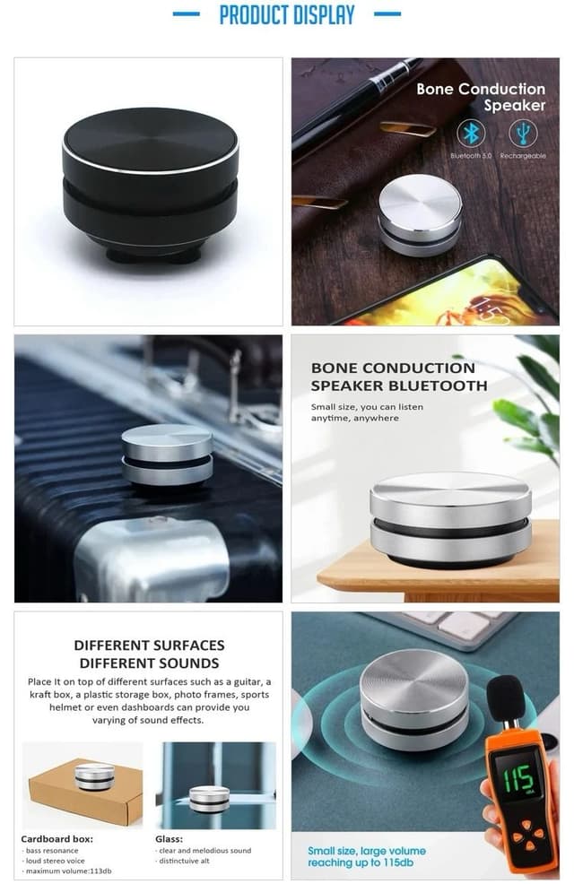 Portable Wireless Bone Conduction Speaker Noise Reduction 