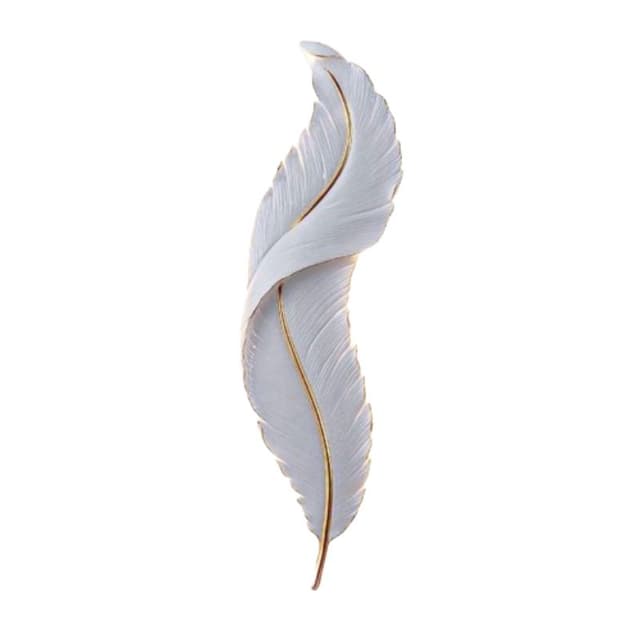 ديكور جدار غرف نوم اضاءة حائط على شكل ريشة Luxury Bedroom Feather Decorative Wall Lamp