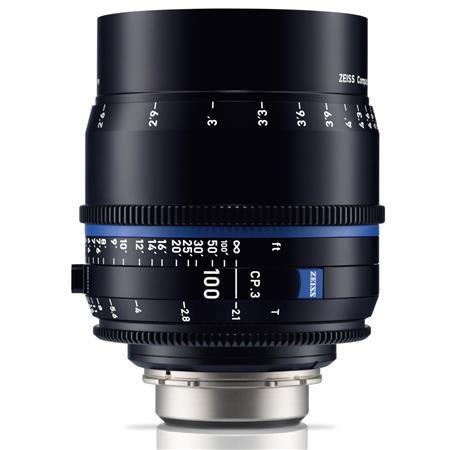 عدسة كاميرا برايم 100 ملم الجيل الثالث متوافقة مع حامل PL زيس Zeiss CP.3 T2.1 Compact Prime Lens - SW1hZ2U6MTkyOTE5NA==