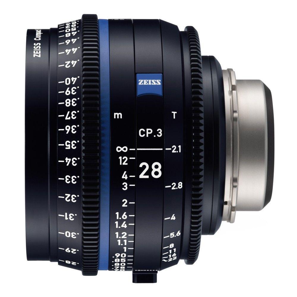 عدسة كاميرا برايم 28 ملم الجيل الثالث متوافقة مع حامل PL زيس Zeiss CP.3 T2.1 Compact Prime Lens