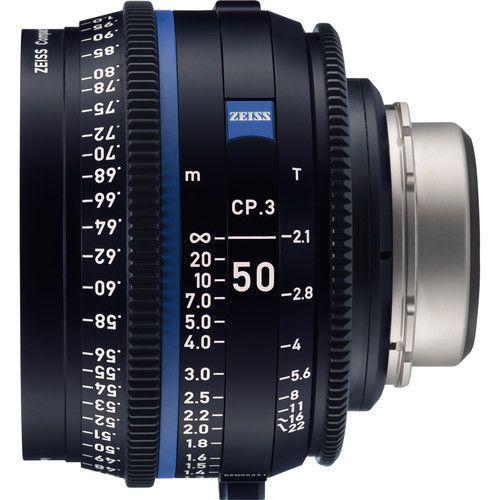 Zeiss CP.3 50mm T2.1 Compact Prime Lens (Canon EF Mount, Meters) - SW1hZ2U6MTkyOTc0OQ==