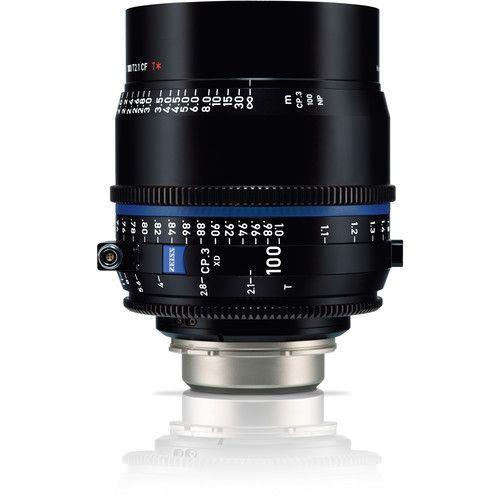 عدسة كاميرا برايم 100 مم الجيل الثالث مع تكنولوجيا نقل البيانات ومتوافقة مع حامل PL زيس Zeiss CP.3 XD T2.1 Compact Prime Lens