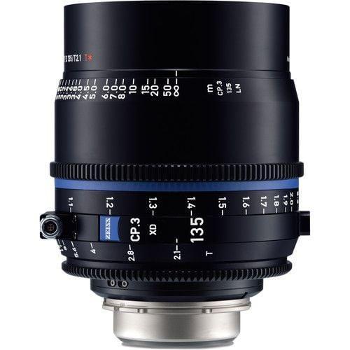 عدسة كاميرا برايم 135 مم الجيل الثالث مع تكنولوجيا نقل البيانات ومتوافقة مع حامل PL زيس Zeiss CP.3 XD T2.1 Compact Prime Lens