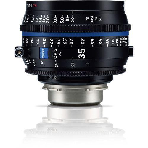 عدسة كاميرا برايم 35 ملم الجيل الثالث مع تقنية نقل البيانات ومتوافقة مع حامل PL زيس Zeiss CP.3 XD T2.1 Compact Prime Lens