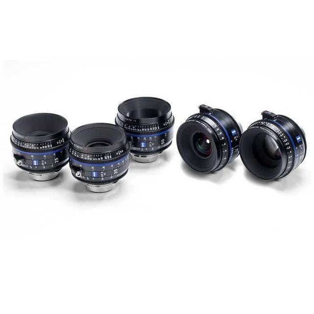 طقم عدسات كاميرا (15 و25 و35 و50 و85) ملم مع تقنية نقل البيانات ومتوافقة مع حامل PL زيس Zeiss CP.3 XD 5-Lens Set