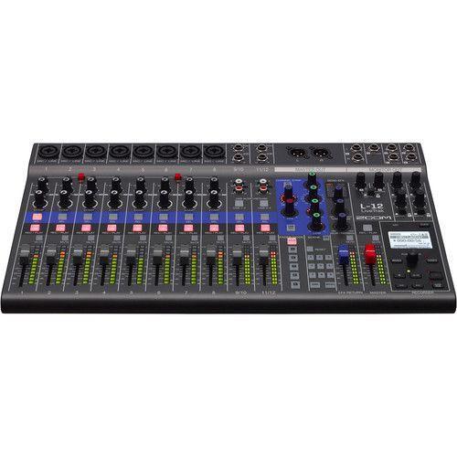 مكسر صوت رقمي 12 قناة مع مسجل صوت بمسارات متعددة زووم Zoom LiveTrak L-12 - 12-Channel Digital Mixer & Multitrack Recorder - SW1hZ2U6MTkzNzU3MQ==