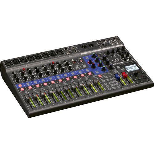 مكسر صوت رقمي 12 قناة مع مسجل صوت بمسارات متعددة زووم Zoom LiveTrak L-12 - 12-Channel Digital Mixer & Multitrack Recorder