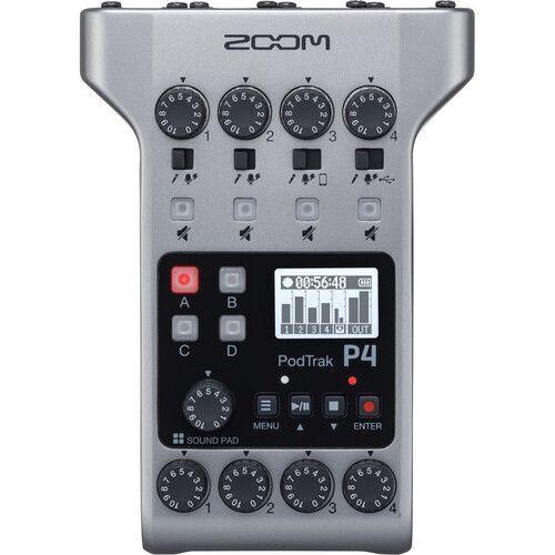 مسجل صوت محمول متعدد المسارات زووم Zoom PodTrak P4 Portable Multitrack Podcast Recorder - SW1hZ2U6MTk0NDgxMA==