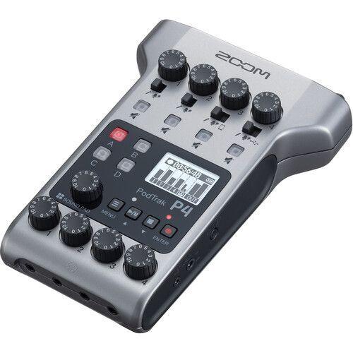 مسجل صوت محمول متعدد المسارات زووم Zoom PodTrak P4 Portable Multitrack Podcast Recorder - SW1hZ2U6MTk0NDgxMg==