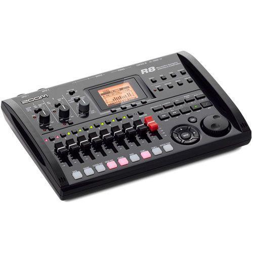 جهاز تسجل رقمي متعدد المسارات R8 بواجهة ووحدة تحكم وميكروفونات ستيريو مدمجة زوم Zoom R8 8-Track Digital Recorder/Interface/Controller/Sampler - SW1hZ2U6MTk0MjgxMg==