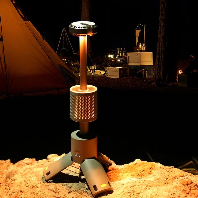 كشاف ليد خارجي وباور بنك مدمج 10000 مللي أمبير Portable Telescopic Tripod Camping Light