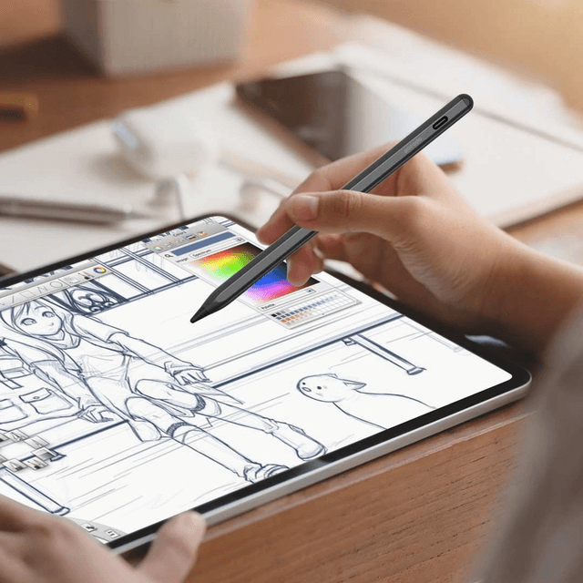 قلم ايباد لمس بورودو 140 مللي أمبير Porodo Universal Smart Pencil with Touch Switch - 604160