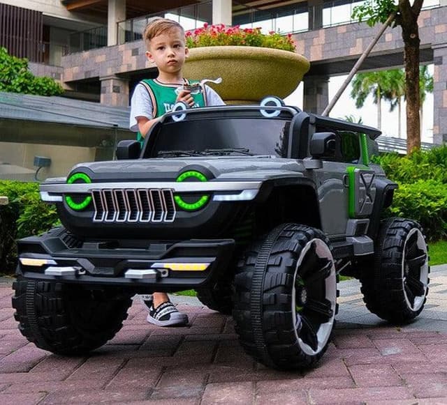 سيارة اطفال كبيرة جيب كهربائية تكتك 12 فولت مع ريموت Taktik Kids Ride On Car 4*4 Heavy Duty Super Jeep