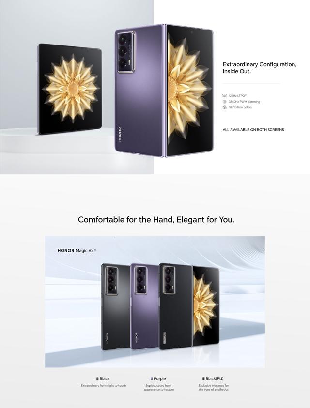 موبايل جوال هونر ماجيك في 2 قابل للطي Honor Magic V2 5G Smartphone