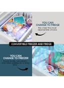 Geepas Faster Cooling Chest Showcase Freezer Convertible Freezer And Fridge Function Long Lasting Freshness With Temperature Control 220 W White