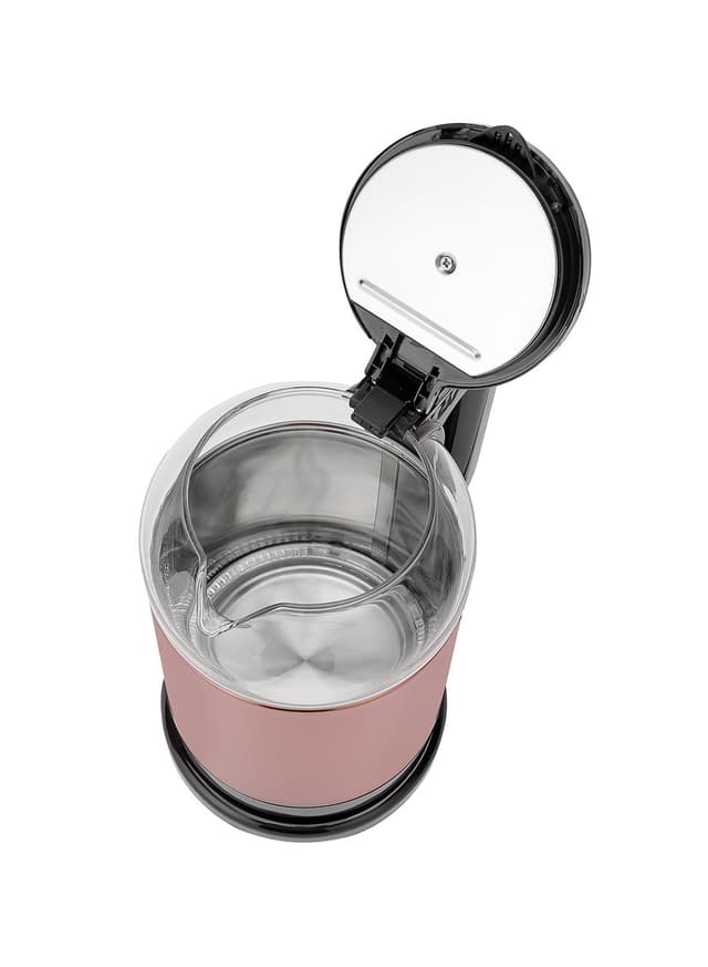 غلاية ماء 1.7 لتر 1500 واط زجاج شفاف جيباس Geepas Double Layer Electric Glass Kettle With Boil