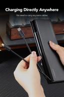 Veger TC130 Fast Charging PowerBank 25000mAh With Type-C & Lightning Cable Built-In