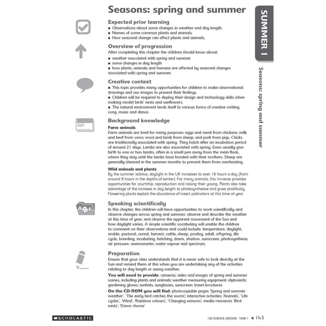 كتب اطفال تعليمية 100 درس علوم السنة الاولى  Science Lessons: Year 1