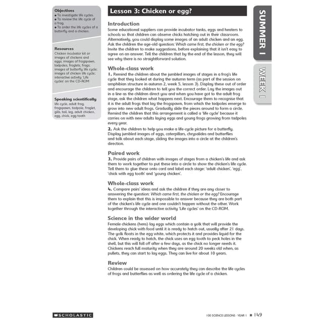 كتب اطفال تعليمية 100 درس علوم السنة الاولى  Science Lessons: Year 1