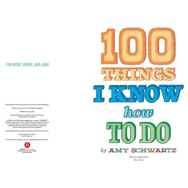 كتاب 100 شيء أعرف كيف أفعله للأطفال باللغة الإنجليزية ابرامز بوك 100 Things I Know How To Do