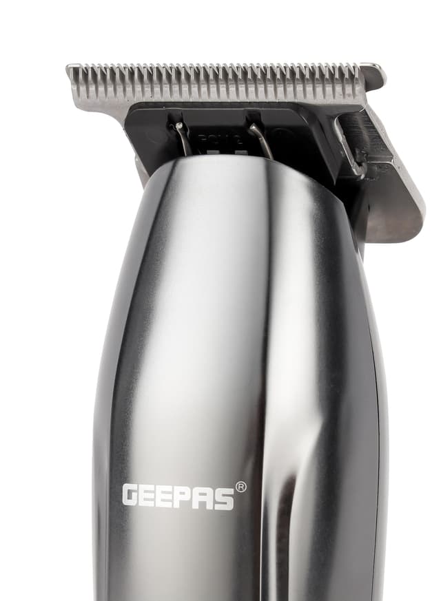 Geepas Rechargeable Hair And Beard Trimmer- / With High-Capacity Li-Ion Battery And 180 Min Working Time/ Detachable Blades And Waterproof Ipx7/ Cordless Operation, Perfect For Home And Saloon