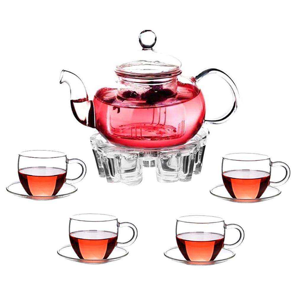 ابريق الشاي بسعة 600 مل ون تشايس 1CHASE - Glass Teapot Tea Warmer /